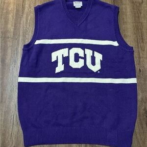 College Sweater Vest Texas Christian University Heritage TCU | XL